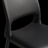 Modern minimalist black PU leather Dining Chairs Set of 2, comfortable backrest design, metal leg W1727P251122