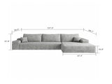 Y119-L-SLEEPER-GREY sofa left sleeper grey W2824P239946