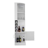 Syrah Corner Bar Cabinet, Two External Shelves White B070102687