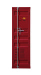 ZUN Red 1-Door Wardrobe with Container Lock B062P215413