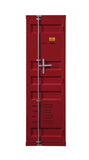Red 1-Door Wardrobe with Container Lock B062P215413