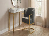 Modern Accent Chair Cozy Armchair Upholstered Reading Chair with Gold Metal Frame Living Room, N763P360688E