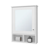 White Medicine Cabinet with Door and Included Mirror B062P252176