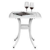 Outdoorr Cast Aluminum Square Table, End Table Side Table for Paio Backyard Pool, Cast Aluminum 53658933