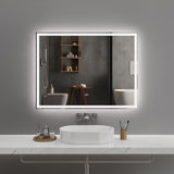 48"x36" Modern LED Smart Mirror Bathroom Mirror, Front Lit & Back Lit With 3 Color Adjustable, 82772045