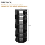 ZUN ON-TREND Φ23.6'' Rotating Shoe Rack Tower, 7-Tier Spinning Shoe Shelf with 5 Grids Per Layer, N721P180790B