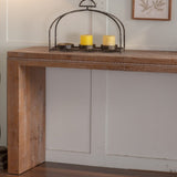 Console with Solid Wood for Living Room, Long Sofa Behind Couch, Retro Narrow Entryway W3158P297409