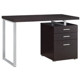 Cappuccino 3-drawer Reversible Office Desk B062P145586