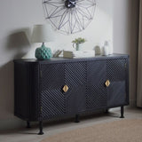 ZUN Accent Storage Cabinet, Modern Accent Buffet Cabinet Adjustable Shelves, Freestanding Sideboard W2729P202567