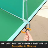 8ft Green Mid-Size Ping Pong Conversion Top Foldable & Portable Table Tennis Table Top for Indoor 58804864