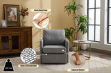 ZUN Swivel Accent Chair, Comfy single Sofa chair with storage, Modern arm chair for Living Room, Fabric W2606P187687