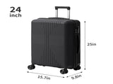 Non-TSA customs lock 4-in-1 PP trolley case, 16in, 20in, 24in, 28in, PP, black 83154876