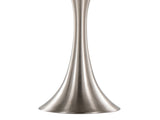 Lenuxe 24" Contemporary Metal Table Lamp in Brushed Nickel with White Semi-gloss Linen Shade from B202P224072