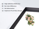 28"x36" Bathroom Wall Mounted Mirror Vanity Rectangular Mirror with Deep Frame, Black 48584482