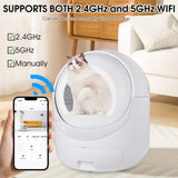 ZUN Smart Automatic Cat Litter Box,Automatic Scooping and Odor Removal, App Control, Support 5G&2.4G W1655122595