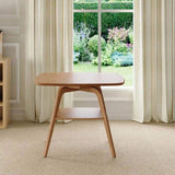 Modern Wooden Dining Table with Storage Shelf, Walnut Finish W3137P270470