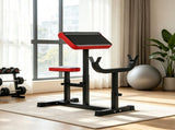 265 LBS Black Preacher Curl Bench, Adjustable Seated Arm Isolation Station for Barbell Dumbbell 72239292