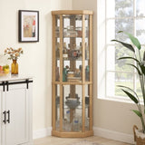 Corner Lighted Curio Cabinet Corner Glass Cabinet Lighted Curio Cabinet Corner Display Case for W2275P194427
