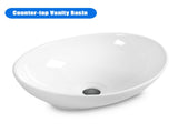 Bathroom ceramic sink oval 16 "x 13" x 5.5 " 12056996