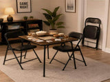 2 Pack Padded Folding Chairs with Metal Frame for Dining and Patio Events Black 00114147