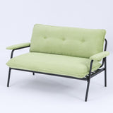 The 53-inch green sofa offers a spacious layout in the small apartment, easily handling various W3371P309475