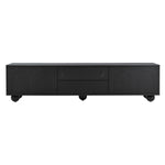 ZUN ON-TREND Cream Style TV Stand with Arched Doors & 2 Drawers for TVs up to 75", Minimalist Media N721P205779B