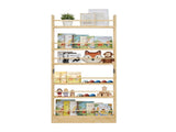 6 Tier Behind The Door Bookshelf, Wooden Kids Bookshelf with Open Storage, Wall Mount Shelve & 28329247