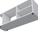 Tubac TV Rack in Melamine with Open Storage, White B128P237132