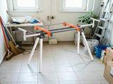 300 lb Miter Saw Stand, Collapsible Stand with One-Piece Mounting Brackets & Clamps, Adjustable 62181391