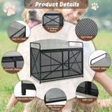 42.8" Heavy Duty Large Dog Crate Furniture for Large Medium Dog, Farmhouse Wooden Dog Kennel Indoor N704P246986E