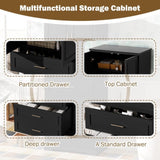 72.2'' Tall Freestanding Bathroom Cabinet with 3 Drawers , Adjustable N729P296769B