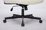 ZUN Armless Desk Chairs with Wheels Office Chair Vanity Chair with Technical Cloth Adjustable Swivel W2725P207683