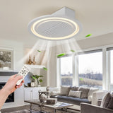 ZUN 22inch Modern Leafless Ceiling Fan with Remote Control Removable and Washable, Reversible Motor 37335094