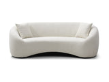 93.31" Minimalist Curved Sofa, 3 Seater, Chenille Fabric Upholstered Sofa, Tight Curved Back W2664P179335