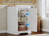 16-inch Bathroom Vanity with Ceramic Sink, Freestanding Single Vanity Set with Soft Closing Door, N710P330979K