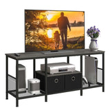 ZUN 55 inch TV Stand for Living Room, Entertainment Center with Fabric Drawers Storage, Television Media 52477479