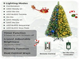 6 FT Pre-Lit Artificial Christmas Tree with 350 Dual Color LED Lights, 845 Branch Tips Hinged PVC 79630939