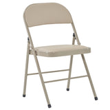 4PCS Elegant Foldable Iron & PVC Chairs for Convention & Exhibition Light Brown 23296284