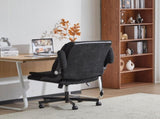 Criss Cross Legged Office Chair with Flip-Up Back Built-In Dynamic Airbag Lumbar Support, Wide Seat 00438855