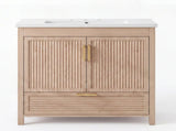 36 Inch Freestanding Bathroom Vanity Cabinet with Sink, 2 Soft Close Doors & Full Extension Drawer, N817P472976N