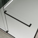 Bypass shower door, sliding door, with 5/16" tempered glass and Matted black finish 6074 W2122P179446