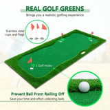12x5 FT Golf Putting Green, Golf Training Mat with High-quality Turf, 3 Holes, 3 Flags and Cups for W1422P289867