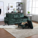 UNITED WE WIN Sofa for three, solid wood frame, Chenille fabric, side pocket, with two cup holders, W1568142741