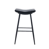 ZUN Counter Height Bar Stool Set of 2 for Dining Room Kitchen Counter Island, PU Upholstered Breakfast W1439125928