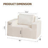 (Video) Sofa in a box Foam Sofa Couch with Pillow, Bean Bag Chairs for Adults Stuffed High-Density W2733P183922