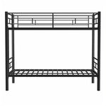 ZUN Bunk Bed Twin Over Twin Size with Ladder and high Guardrail, Able to Split, Metal Bunk Bed, Storage W1935P167850