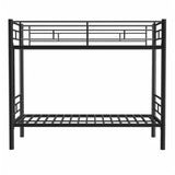 ZUN Bunk Bed Twin Over Twin Size with Ladder and high Guardrail, Able to Split, Metal Bunk Bed, Storage W1935P167850