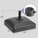 21.6" Plastic Water Injection Base with Wheel 43713686