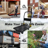 Foldable Platform Push Hand Truck Cart, 880 lbs. Weight Capacity W2916P210400