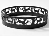 40in Fire Ring, Elk Pattern, Round, Iron 16148744